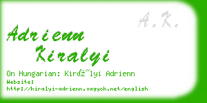 adrienn kiralyi business card